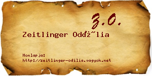 Zeitlinger Odília névjegykártya